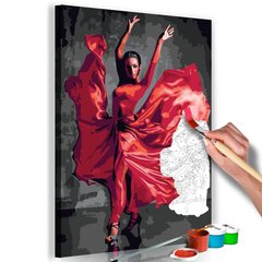DIY kangas maalaus - Red Dress hinta ja tiedot | Maalaa numeroiden mukaan | hobbyhall.fi