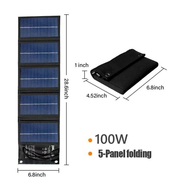 100 W taitettava aurinkopaneeli puhelinlaturi 5 V aurinkokennolevy USB aurinkopaneelit kannettava virtapankki matkapuhelimen hätätilanteeseen