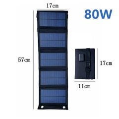 30W/50W/70W/80W aurinkopaneeli USB 5V kokoontaitettava aurinkolaturi vedenpitävä aurinkokenno kannettava ulkokäyttöinen virtalähde retkeilyretkeilyyn hinta ja tiedot | Paristolaturit | hobbyhall.fi