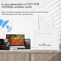 R311pro langaton reititin - 4gWifi, 300mbps, Sim-kortti, Eu-pistoke hinta ja tiedot | Reitittimet ja modeemit | hobbyhall.fi