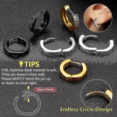 Norse Viking Runes Hoop Korvakorut Miesten Naisten 12mm Huggie Hoops Herkkä lahjapakkaus (75% alennus)_FD10 hinta ja tiedot | Korvakorut | hobbyhall.fi