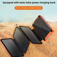 Vedenpitävä Solar Power Bank Outdoor Camping Kannettavat taitettavat aurinkopaneelit oranssit 20000mAh Mobiiliteho akku aurinkolataus hinta ja tiedot | Paristolaturit | hobbyhall.fi