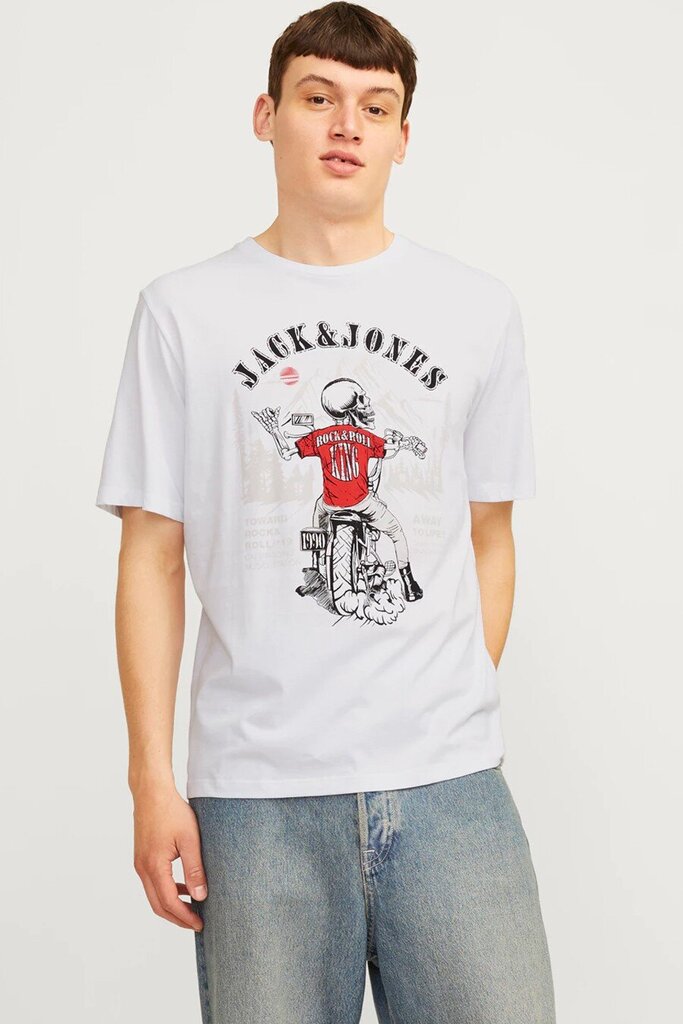 T-paita Jack &amp; Jones 12256782WHITEB-XXL hinta ja tiedot | Miesten T-paidat | hobbyhall.fi