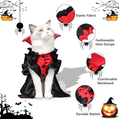 Lemmikin halloweenasu, vampyyri, L hinta ja tiedot | Koiran vaatteet | hobbyhall.fi