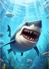 HAEPXYBY 5D DIY timantti kirjontapaketti 30x40 cm Shark hinta ja tiedot | Timanttimaalaukset | hobbyhall.fi