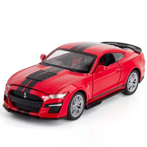 1:32 Supercar Mustang Shelby GT350 automalli metalliseos vedettävä takaisin lasten leluauto 4 avoimet oviset lasten lahjat GT500