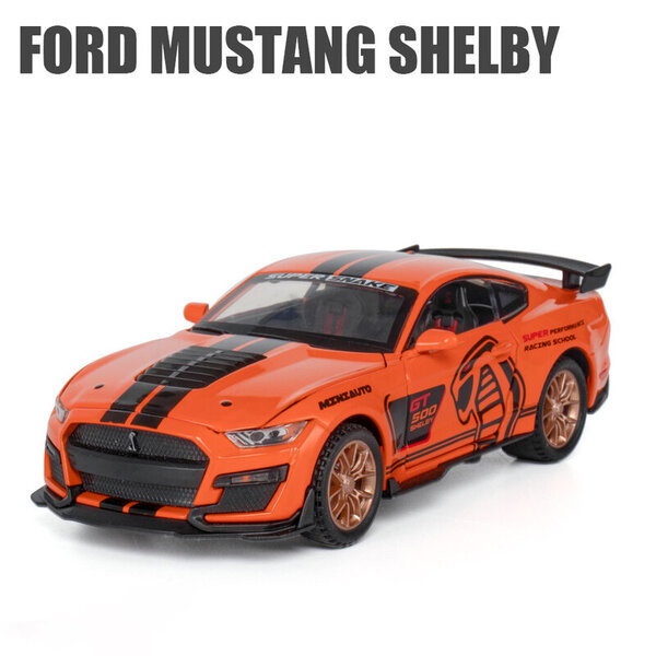 1:32 Supercar Mustang Shelby GT350 automalli metalliseos vedettävä takaisin lasten leluauto 4 avoimet oviset lasten lahjat GT500