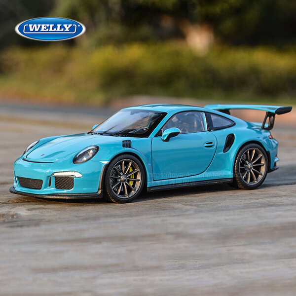 1:24 911 GT3 RS sininen autometalliseos automalli auton koristekokoelma lelu painevalu malli