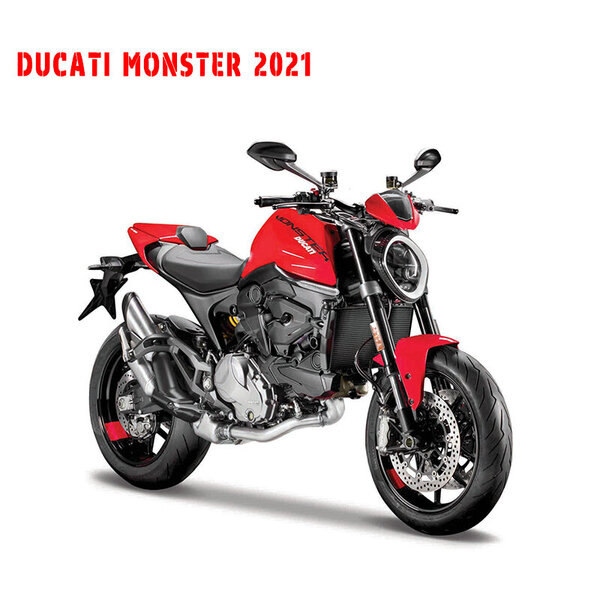 1:18 Ducati Monster 696 moottoripyörä malli lelu simulointi metalliseos veturi koriste kokoelma lahja malli auto