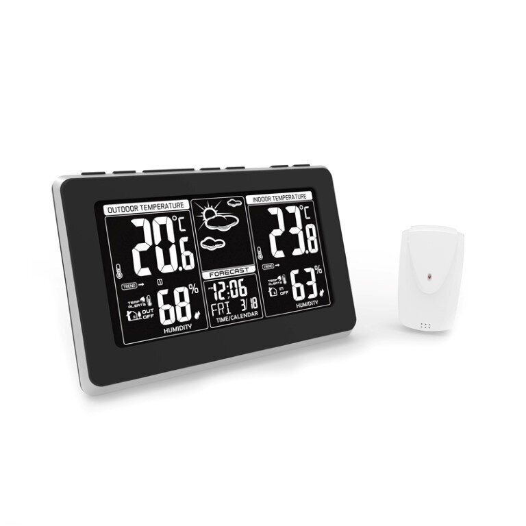 Adler Weather station AD 1175 Black, Whi hinta ja tiedot | Sääasemat, lämpö- ja kosteusmittarit | hobbyhall.fi