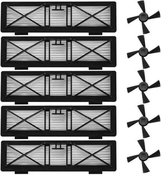 Neutop Replacement Ultra Performance Filters -sivuharjat, jotka ovat yhteensopivat Neato Botvac Connected -sarjan D10 D9 D8 D3 D4 D5 D6 D7 ja Botvac D -sarjan D75 D80 D85 robottipölynimurien kanssa, 10 kpl.