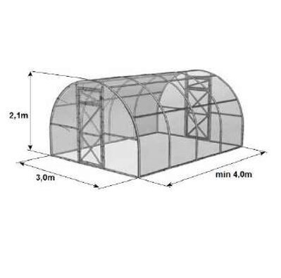 Kaarikasvihuone Kerttu, 3 x 10 m + kaupan päälle 1120 L kasvuturvetta hinta  