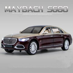 1:22 Maybach S680 metalliseoksesta valmistettu automalli painevalettu metallilelu ajoneuvot automalli ääni ja valo lasten lahja hinta ja tiedot | Pienoismallit | hobbyhall.fi