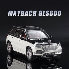 1:24 Mercedes Maybach GLS600 metalliseos automalli SUV Diecast Car Simulation Sound & Light Toy Car Kid Metal hinta ja tiedot | Pienoismallit | hobbyhall.fi