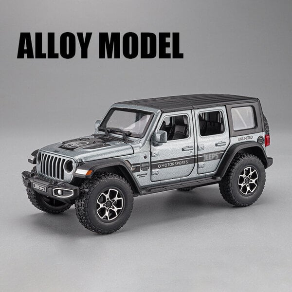 1:32 Jeeps Wrangler Sahara Off-Road Alloy Malli Autolelu Diecasts Metal Casting Sound and Light Autolelut Lasten Ajoneuvo