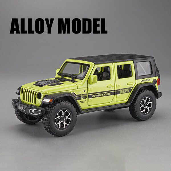 1:32 Jeeps Wrangler Sahara Off-Road Alloy Malli Autolelu Diecasts Metal Casting Sound and Light Autolelut Lasten Ajoneuvo