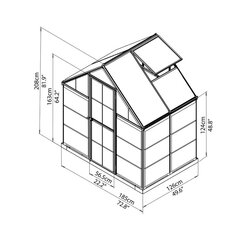 Hybrid-kasvihuone, 2,33 m² hinta ja tiedot | Kasvihuoneet | hobbyhall.fi