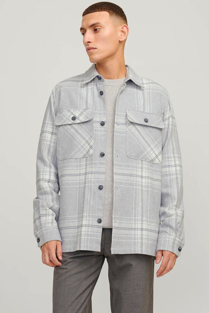 Paita Jack &amp; Jones 12263647GREYMELANGE-XXL hinta ja tiedot | Miesten kauluspaidat | hobbyhall.fi