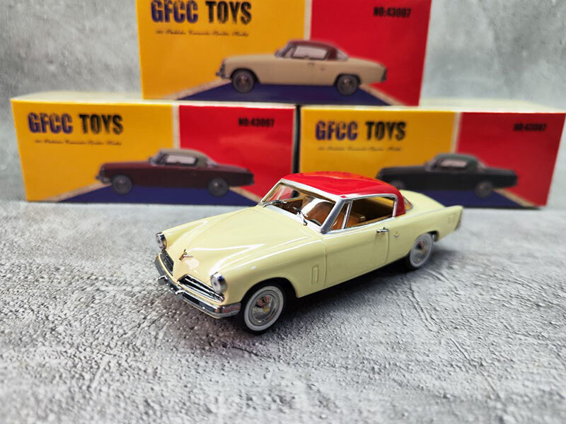 GFCC 1/43 Vintage Studebaker Commander 1953 Classic Sports Car Model Lelu Keräykseen