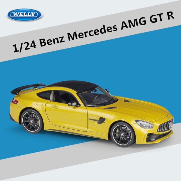 1:24 Mercedes AMG GT R metalliseos Urheiluautomalli Diecasts Leluajoneuvot Kokoelma Lasten Leluauto Pojan syntymäpäivälahja