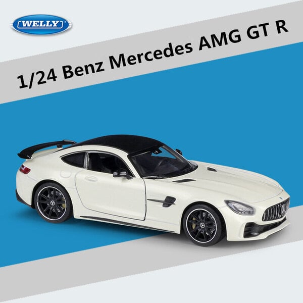 1:24 Mercedes AMG GT R metalliseos Urheiluautomalli Diecasts Leluajoneuvot Kokoelma Lasten Leluauto Pojan syntymäpäivälahja