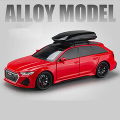 1/24 RS6 Avant Station Wagon Track Alloy Kilpa-automalli Diecast Metal Lelu Ajoneuvo Automalli Ääni ja kevyt lasten lelu lahja hinta ja tiedot | Pienoismallit | hobbyhall.fi