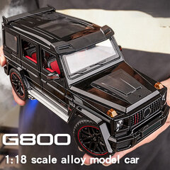 1:18 Mercedes Brabus G800 maastoauto SUV metalliseos Diecast malliauto Kerää ääntä ja valoa suihkutettava leluauto lahja lapselle hinta ja tiedot | Pienoismallit | hobbyhall.fi