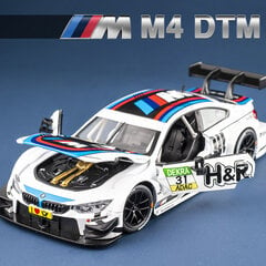 1:24 M4 GT3 metalliseos Urheiluautomalli Diecast Metal Lelu Auto Ajoneuvot Malli Ääni- ja Valokokoelma hinta ja tiedot | Pienoismallit | hobbyhall.fi