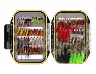 FLYER RUBBER FLYER SALMON BRACE FLYER Nymphs Mayflies KIT 72 kpl MUSHES XXL hinta ja tiedot | Vieheet ja uistimet | hobbyhall.fi