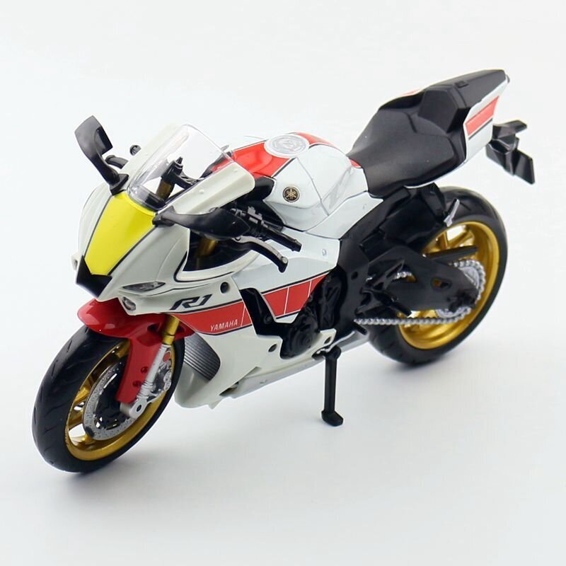 1/12 mittakaava Yamaha YZF-R1M Moottoripyörä malli Lelu metalliseos Diecast Simulaatiomallit Moottoripyöräkokoelma Koriste Pojat Lelut Lahjat hinta ja tiedot | Pienoismallit | hobbyhall.fi