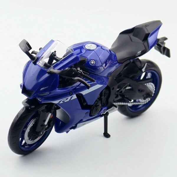 1/12 mittakaava Yamaha YZF-R1M Moottoripyörä malli Lelu metalliseos Diecast Simulaatiomallit Moottoripyöräkokoelma Koriste Pojat Lelut Lahjat