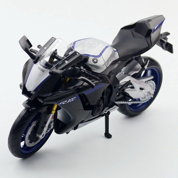 1/12 mittakaava Yamaha YZF-R1M Moottoripyörä malli Lelu metalliseos Diecast Simulaatiomallit Moottoripyöräkokoelma Koriste Pojat Lelut Lahjat