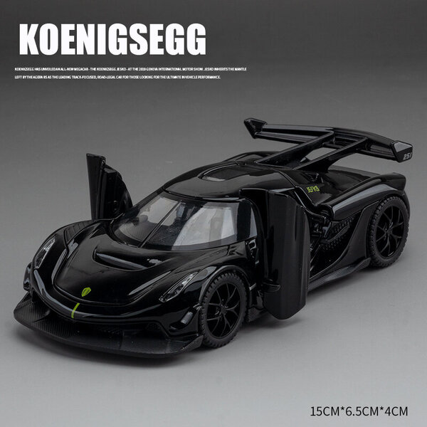 1:32 Koenigsegg Jesko Supercar Alloy Malliautolelu Diecasts Metal Casting Ääni ja Valo Vedettävä Autolelu Lasten Ajoneuvo