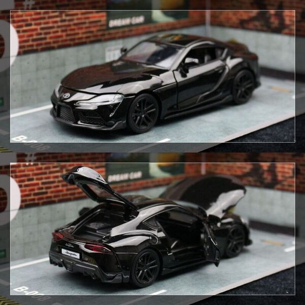 Fast & Furious 9 GR Supra Racing Autolelu lapsille 1/32 Diecast Miniature Malli Pull Back Collection lahja poikalapselle