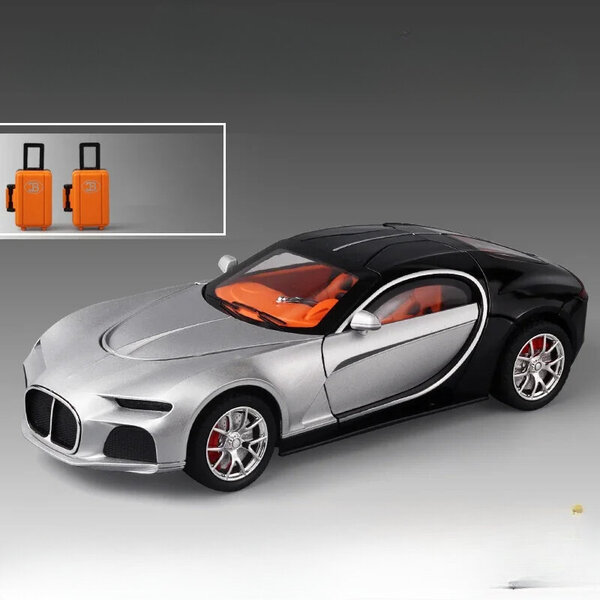 Scale 1/24 Lelut Automalli Atlantic Luxury Sport Car Alloy Diecast Sound Kevyt ajoneuvo pojille Joululahjat