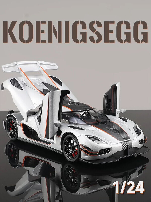 Uusi 1:24 Koenigsegg ONE 1 1:1 metalliseos valettu leluautomalli Ääni ja valo Vedettävä takaisin Lasten lelukeräilyt Syntymäpäivälahja hinta ja tiedot | Pienoismallit | hobbyhall.fi