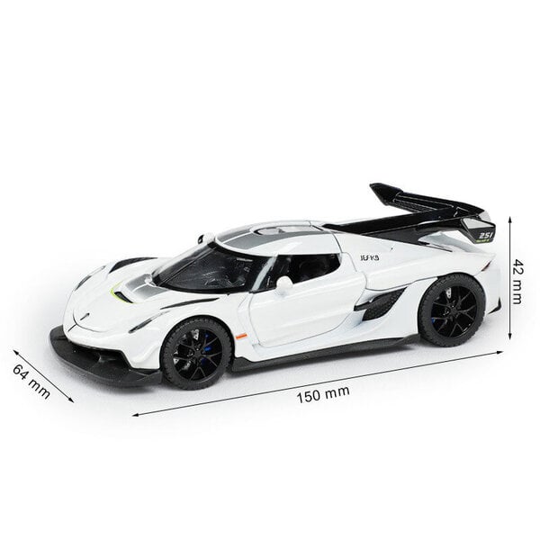 1/32 Scale Koenigsegg Jesko automallilelut metalliseos Diecast mallit kevyellä takaisinvetotoiminnolla Collection Boys Lelut lapsille