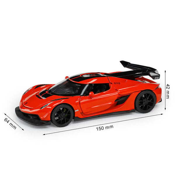 1/32 Scale Koenigsegg Jesko automallilelut metalliseos Diecast mallit kevyellä takaisinvetotoiminnolla Collection Boys Lelut lapsille