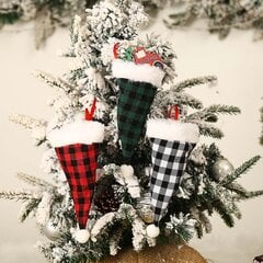 6 kpl/setti Joulupukin hattu Hopeatelineet Xmas Juhlapöytäastiasto hinta ja tiedot | Astiat | hobbyhall.fi