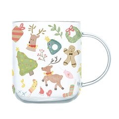 450 ml Christmas Glass Cup Xmas Morning Cup pöytäastiat Uutuus Kannettava juoma Vesikuppi Kahvimuki Hotellin kotitalouksille hinta ja tiedot | Astiat | hobbyhall.fi