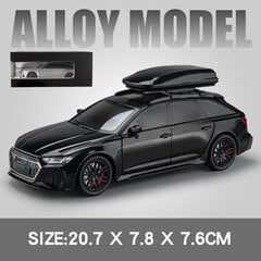 Diecast 1:24 RS6 Quattro Station Wagon metalliseoslelu automalli pyörä ohjausääni ja valo lasten keräilykohteet syntymäpäivälahja hinta ja tiedot | Pienoismallit | hobbyhall.fi