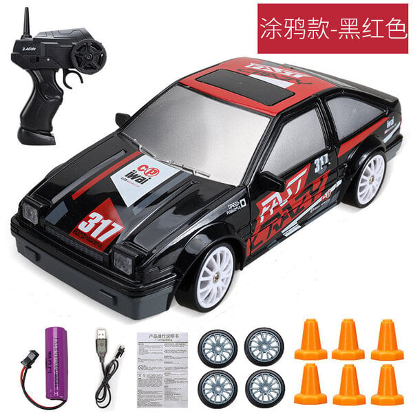 2,4G High Speed ​​Drift Rc Car 4WD Lelu Kaukosäädin AE86 Malli GTR Vehicle Car RC Kilpaautot Lelu lapsille Joululahjat