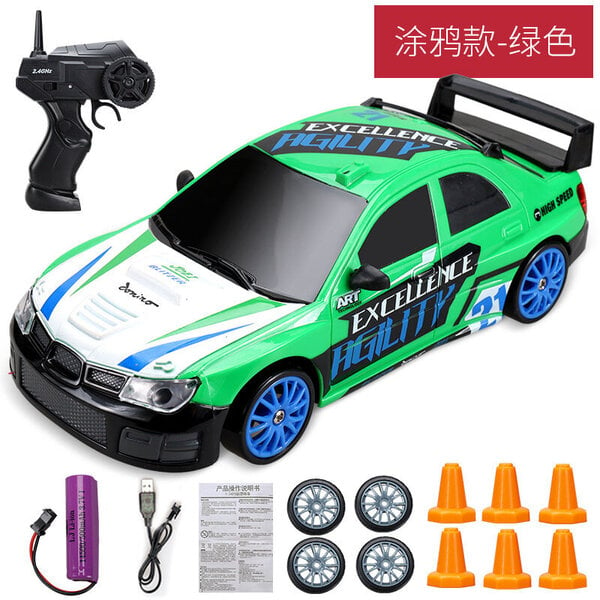 2,4G High Speed ​​Drift Rc Car 4WD Lelu Kaukosäädin AE86 Malli GTR Vehicle Car RC Kilpaautot Lelu lapsille Joululahjat