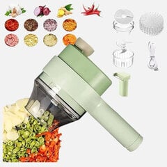 4-in-1 Kannettava sähköinen vihannesleikkuri Mini Food Processor Hedelmien ja vihannesten leikkuri Valkosipulin leikkuri Kitchen Gadgetit hinta ja tiedot | Viipalointikoneet ja veitsenteroittimet | hobbyhall.fi