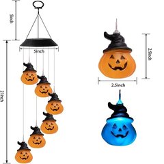 Halloween Pumpkin Solar Lantern String, Halloweenin koristeellinen riipus, Light Scene Layout -pukeutumistarvikkeet, Atmosphere Light hinta ja tiedot | Juhlakoristeet | hobbyhall.fi