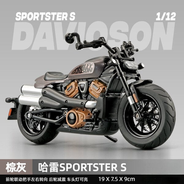 1:12 Harley SPORTSTER S Moottoripyörä Diecast Metal Alloy Malliauto Sound Light Collection Lasten Lelu Lahjat