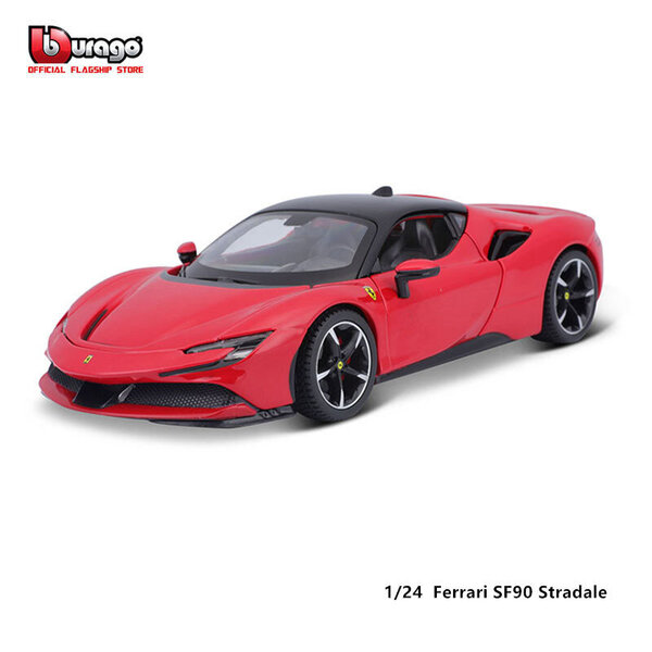 1:24 Scale SF90 STRADALE metalliseos Luxury Vehicle Diecast Cars Malli Lelukokoelma Lahja