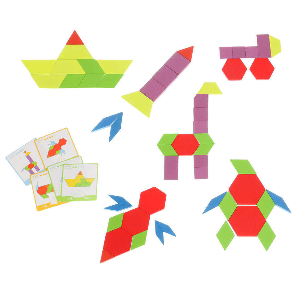 Rakennussarja KidsPro Pattern Blocks, 130 osaa hinta ja tiedot | LEGOT ja rakennuslelut | hobbyhall.fi