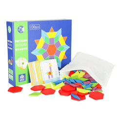 Rakennussarja KidsPro Pattern Blocks, 130 osaa hinta ja tiedot | KidsPro Lelut yli 3-vuotiaille lapsille | hobbyhall.fi