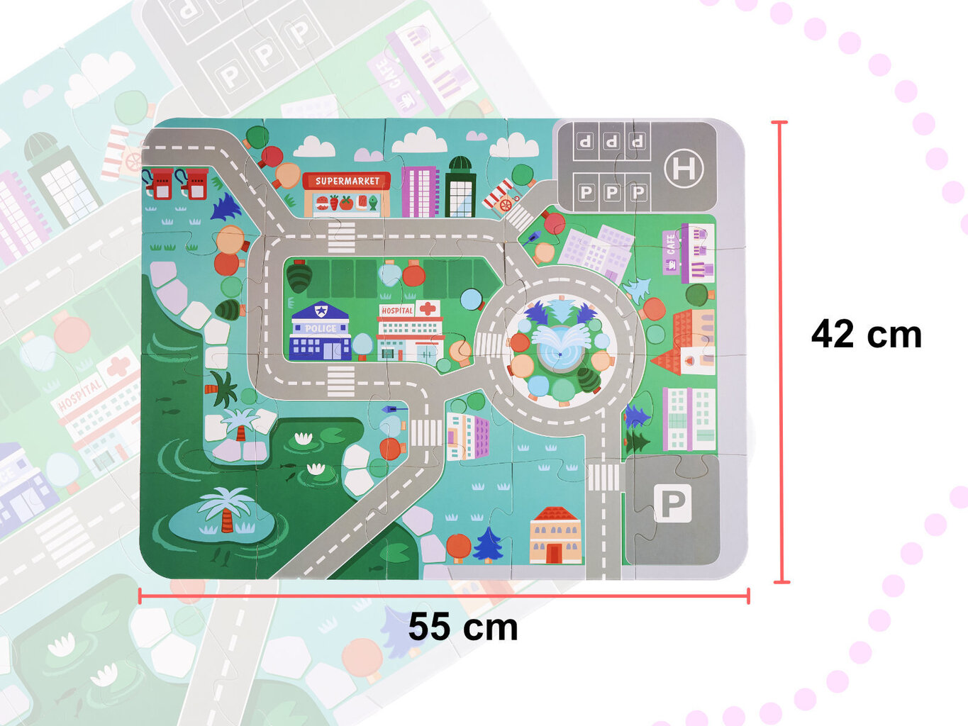 Kouluttavat puiset kaupunkipalapelit KidsPro, 120 kpl. hinta ja tiedot | LEGOT ja rakennuslelut | hobbyhall.fi